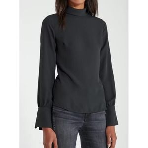 High Neck Long Sleeve Blouse